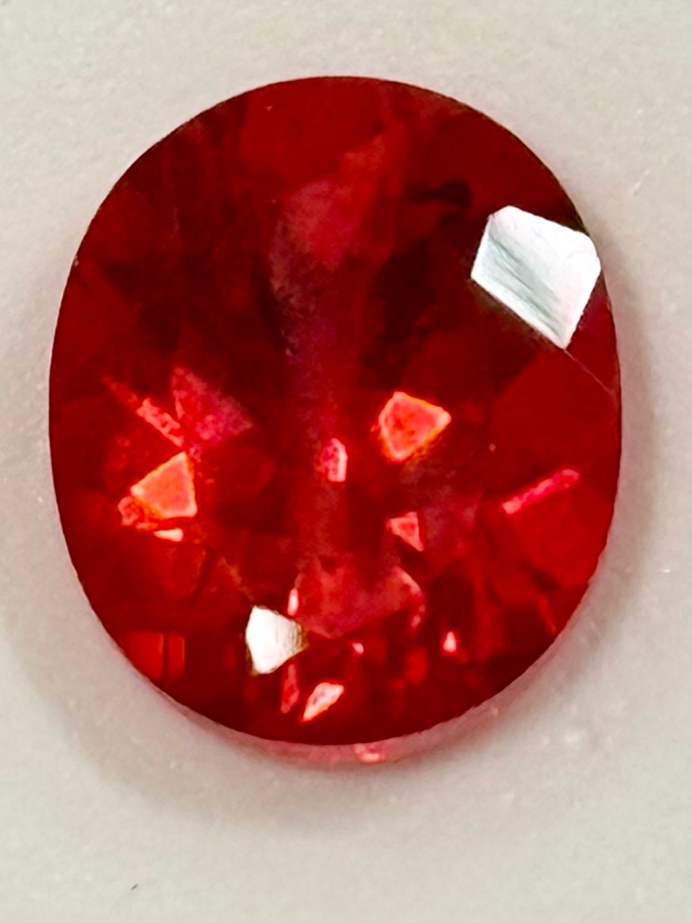 3ct Oval Lab-Created Padparadscha Sapphire Loose Gemstone – 12x10mm Red Orange